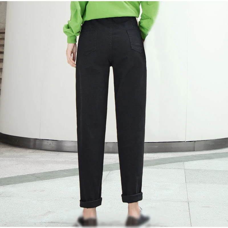 Plus Size Boyfriend Loose Black Harem Jeans 3XL 5XL 7XL Autumn High Street Vintage Long Mom Denim Pants Casual Trousers | Женская одежда