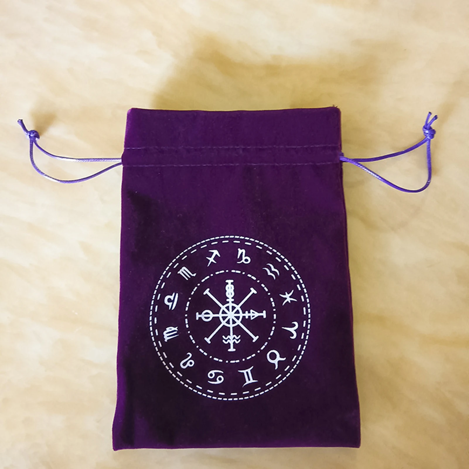 

Velvet 12 Constellation Tarot Card Storage Bag Board Game Card Mini Drawstring Package Deck Board Games Tarot Cards Storage Bags