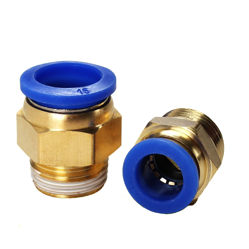 PC Pneumatic Air Hose 10mm 8mm 12mm 6mm 4mm 1/4 BSP 1/2 1/8 3/8 Male Thread Nipple Brass Quick Coupling image 6