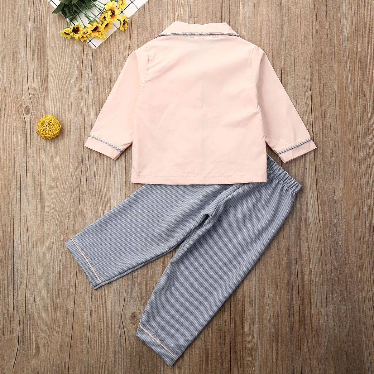 От 1 до 6 лет комплекты одежды для маленьких девочек зимние пижамы однотонные топы