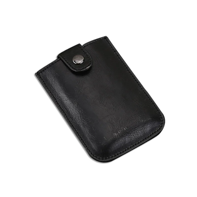 DIENQI Rfid Блокировка Анти-магнитный держатель для карт кошелек кожаный винтажный бизнес-держатель для банковской Кредитной Карты Чехол тонкий держатель для карт чехол - Цвет: Black