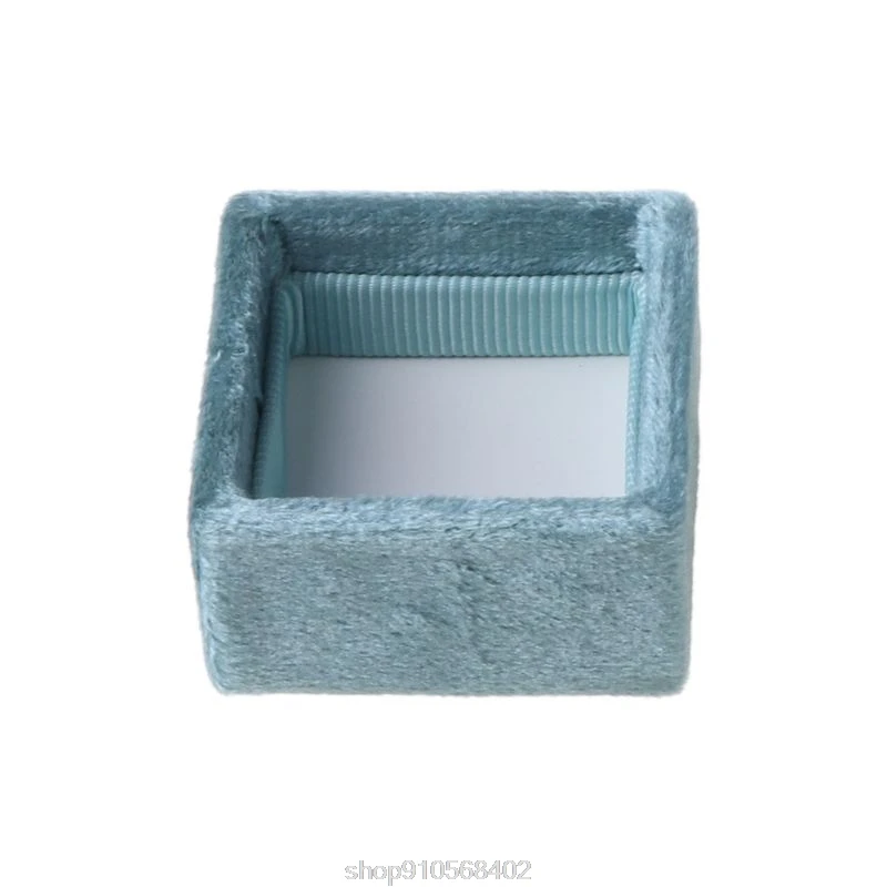 

Square Velvet Ring Box Single Ring Display Holder with Detachable Lid Ring Box Holder for Wedding O08 20 Dropshipping