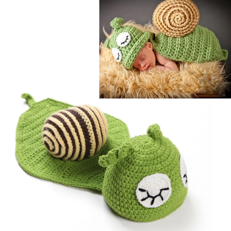 

1 Set Baby Snail Photo Props Newborn Baby Girls Boys Birthday Party Knit Costume Woolen Photo Photography Prop