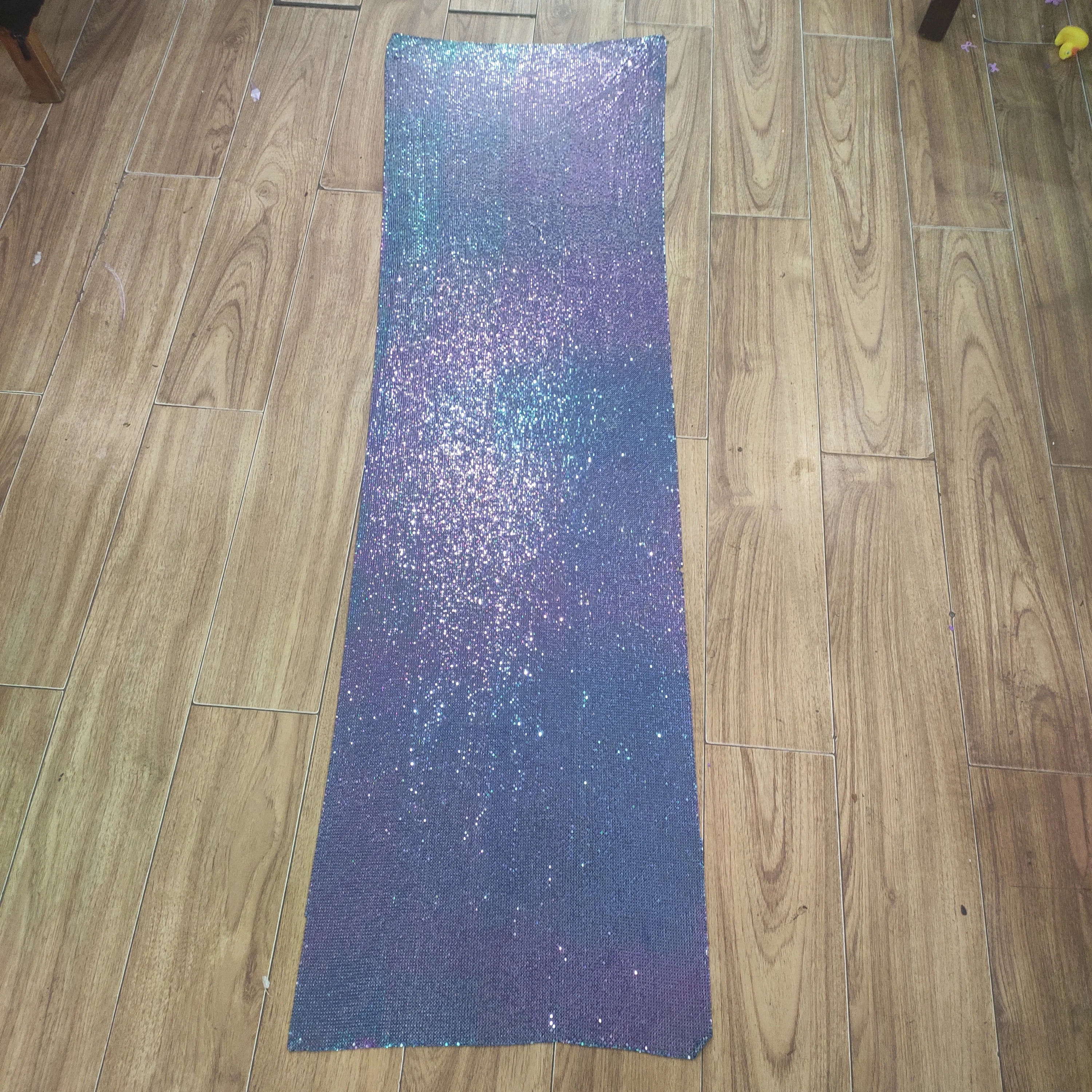 150*45 см переливающийся СИНИЙ Металлическая Сетка Ткань кольчужные Блестки для