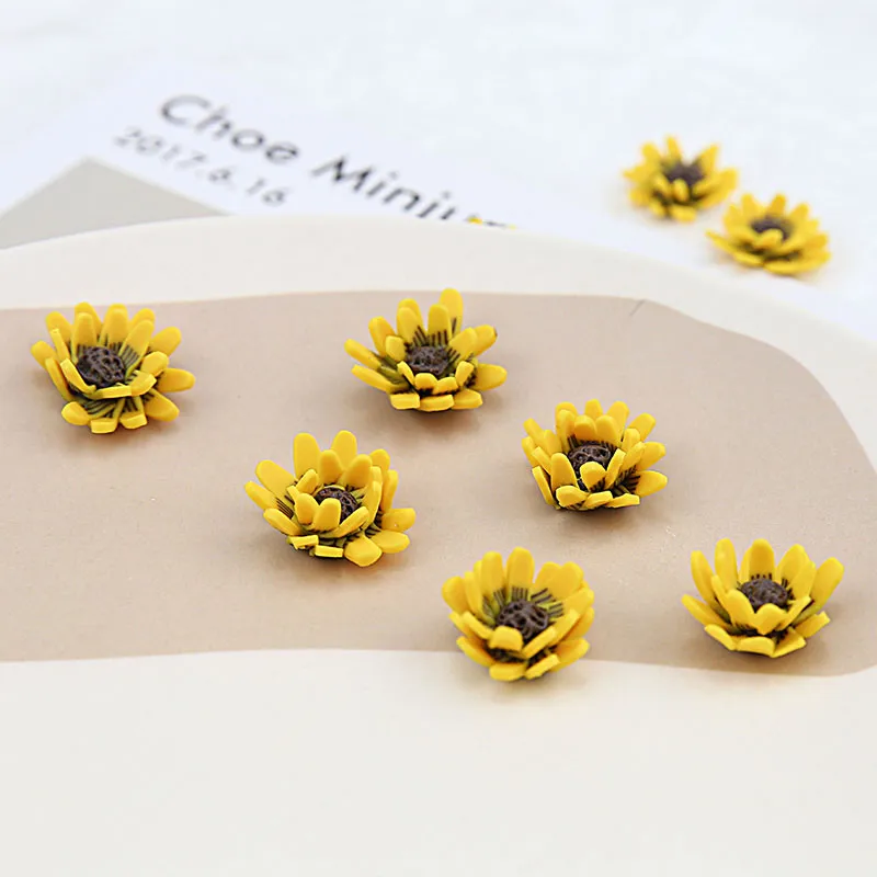6 шт. новые корейские стильные праздничные серьги с солнечным цветком для женщин