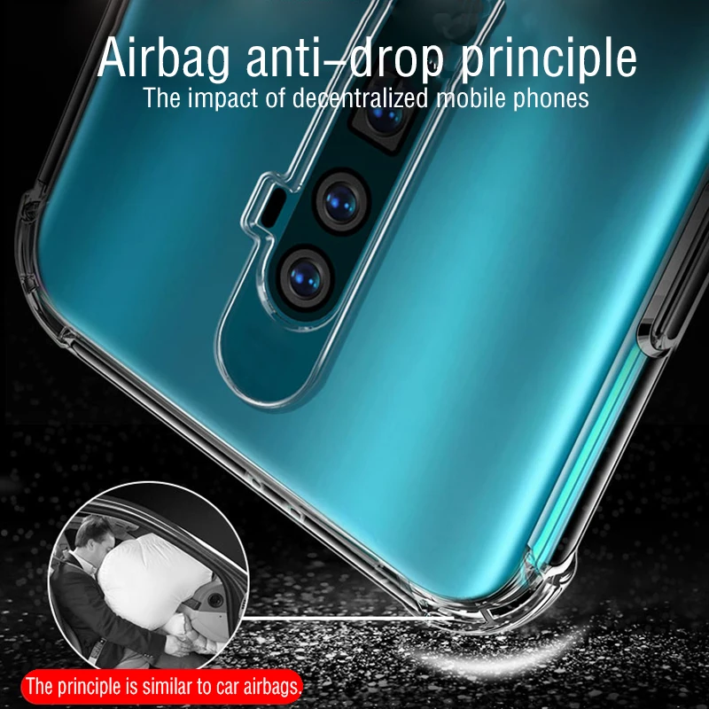 Прозрачная подушка безопасности для oppo realme 6 5 3 2 Q c1 c2 xt x x2 x50 pro силиконовый чехол a5