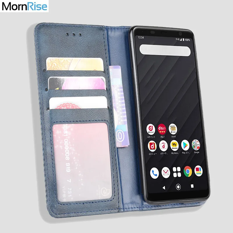 Чехол-книжка для Fujitsu Arrows Be4 винтажный Тонкий Магнитный кожаный чехол-книжка с