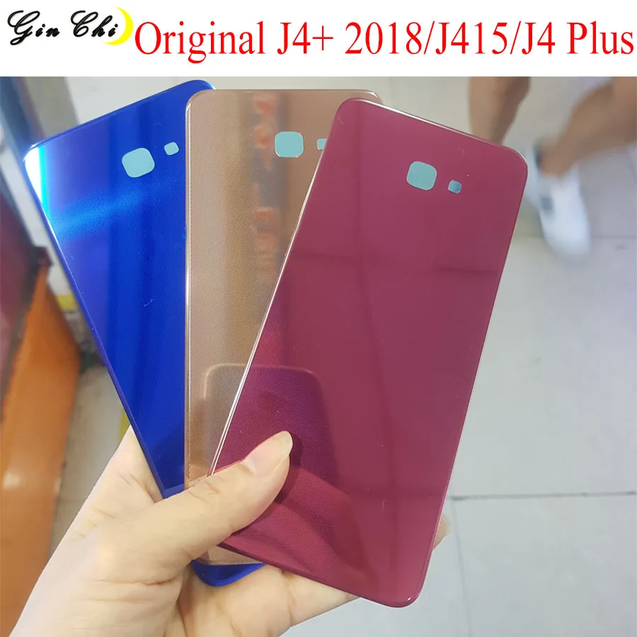 Оригинальная Крышка батарейного отсека для Samsung J4 plus задняя крышка 2018 запасные