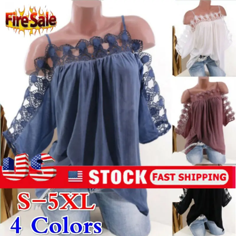 Женская футболка на тонких бретелях размера плюс с открытыми плечами свободная