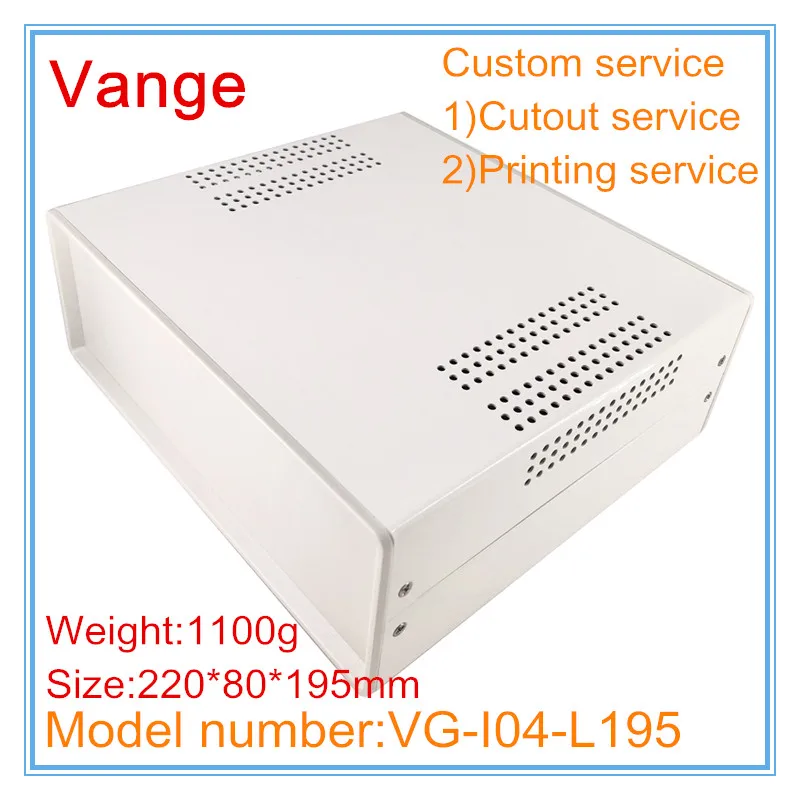 Металлический корпус с порошковой поверхностью 1 шт./лот 220*80*195 мм панели из