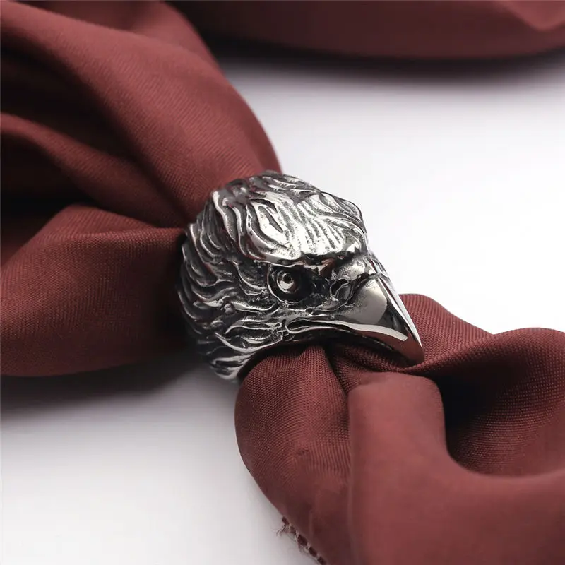 eagle Популярный дизайн, винтажные кольца для игральных карт для мужчин, готический череп, ручная коготь, кольцо для покера, античный серебряный цвет, классическое крутое ювелирное изделие для влюбленных - Цвет основного камня: eagle