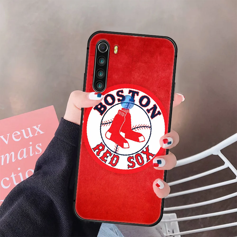 

Red Boston Sox Baseball Phone Case Cover Hull For XIAOMI Redmi 7a 8a S2 K20 NOTE 5 5a 6 7 8 8t 9 9s Pro Max black Coque Trend