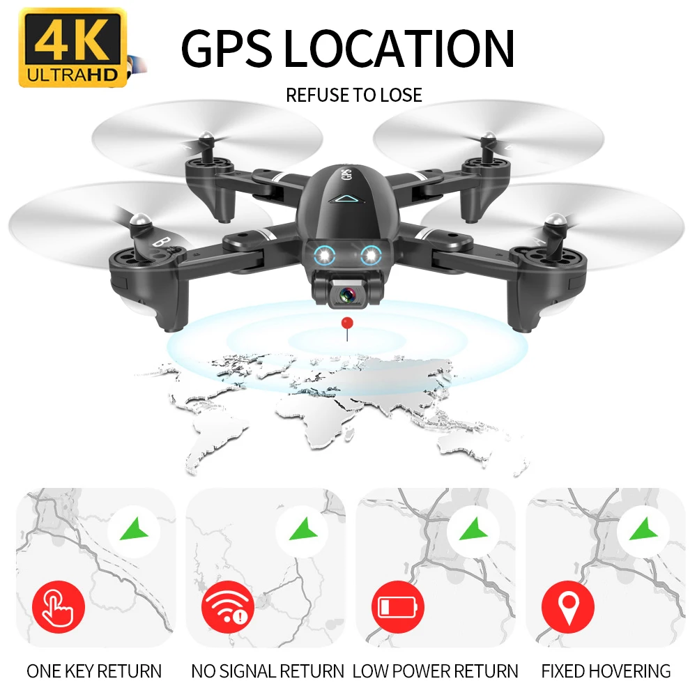 4K складной воздушный Дрон GPS Умный домашний Квадрокоптер с камерой Hd Вертолет