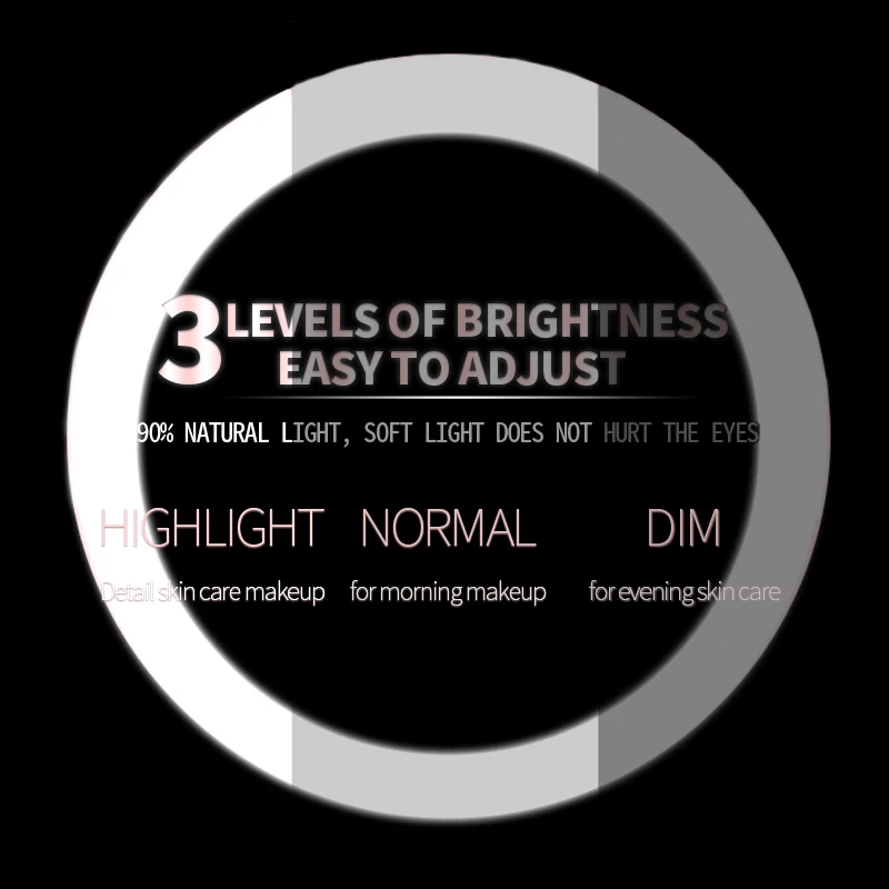 Новый светодиодный косметическое зеркало с 3 режимами освещения 10X