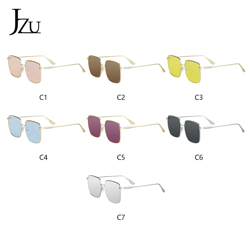 Солнцезащитные очки в металлической оправе UV400 женские большие квадратные