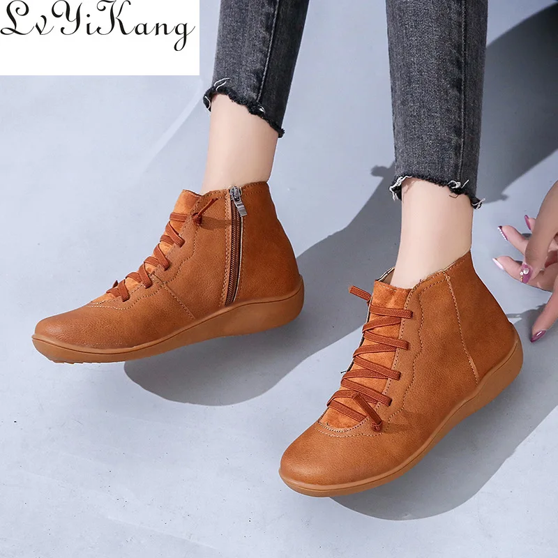 Женские ботинки ботильоны женское кожаная обувь на шнуровке Ботильоны женские