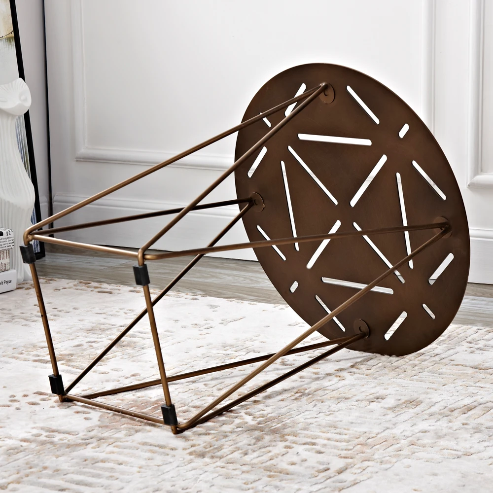 Старинный металлический комбинированный чайный столик Lok боковой стол в