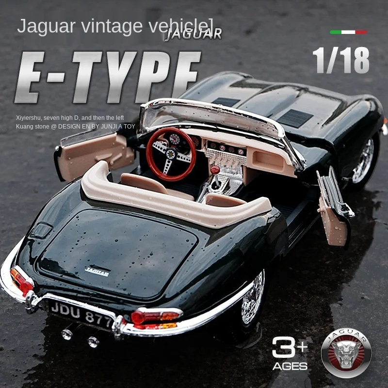 

2021 Best-selling 1:18 Jaguar E-type Coupe Alloy Car Model Simulation Car Decoration Collection Gift Die Casting Model Boy Toy