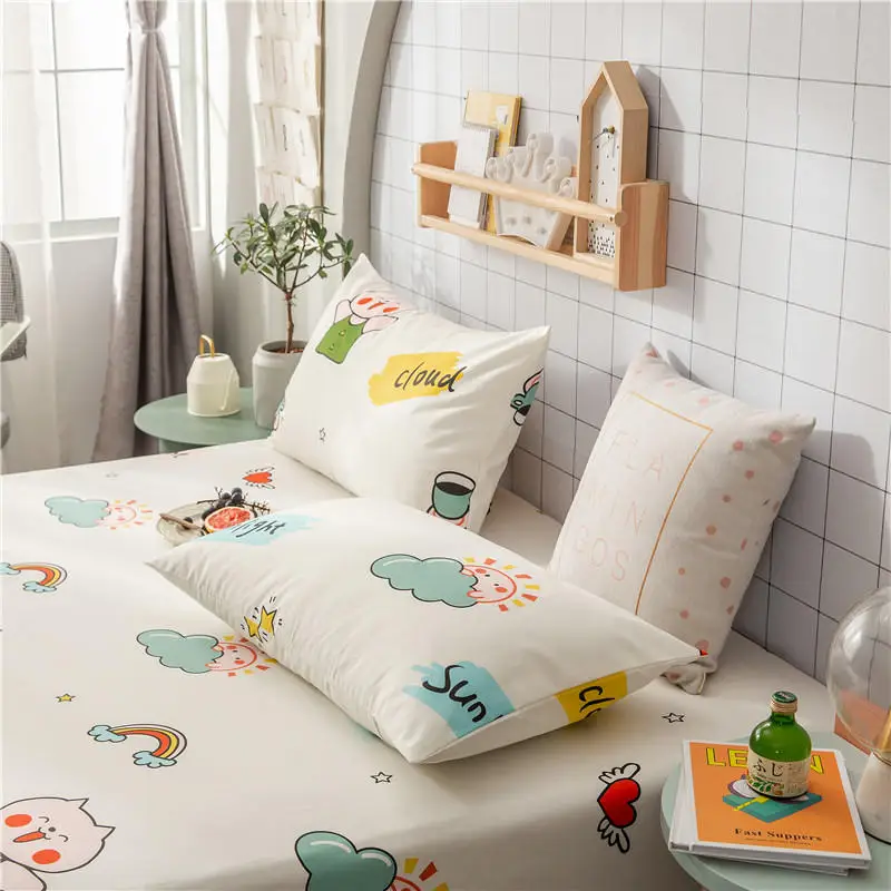 1 шт. 100% хлопок наматрасник на резиновой резинке для двуспальной кровати простыня