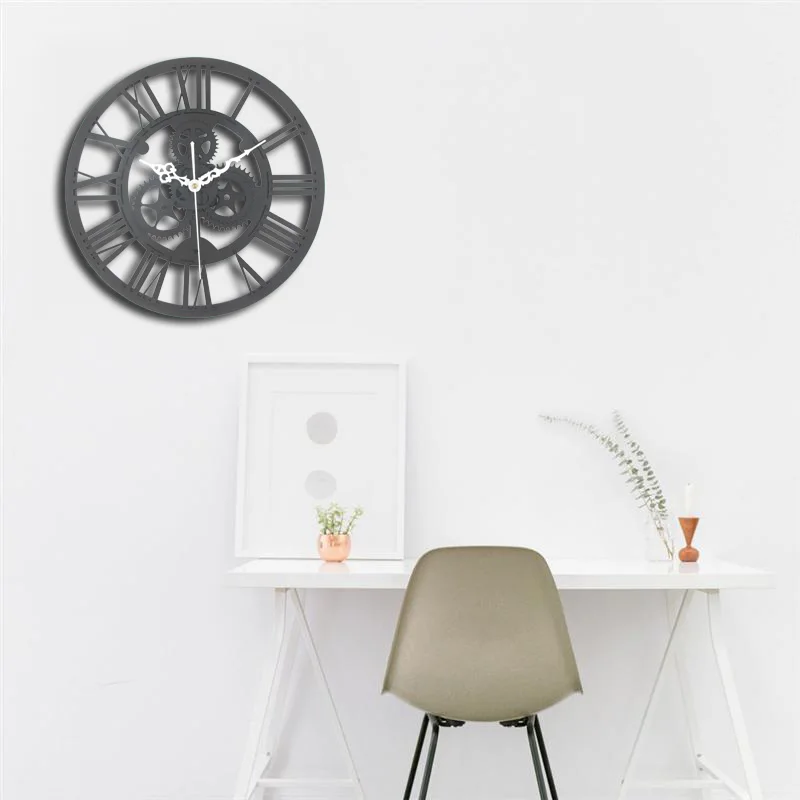 Промышленные настенные часы декоративные промышленный стиль Римский номер