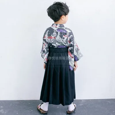 Высокого качества детские кимоно детская одежда на Хеллоуин Самурая