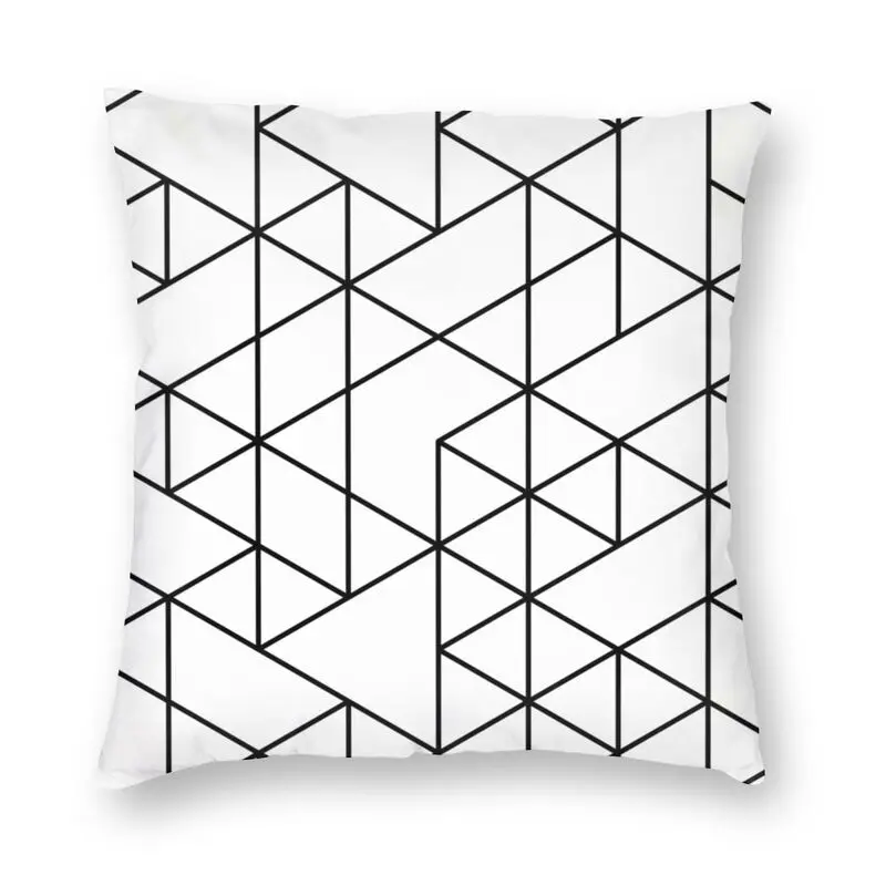 

Чехол для подушки с геометрическими черно-белыми треугольниками, украшение для дома, уличный чехол для подушки с абстрактным графическим р...