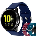 Ремешок для часов Active2 20 мм, силиконовый браслет для Samsung Galaxy Watch Active 2 40 мм 44 мм (с серебристой пряжкой)