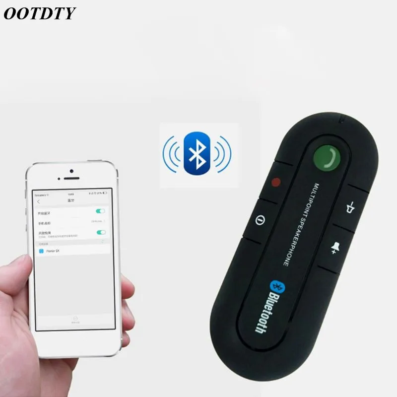 Автомобильный Bluetooth динамик телефон Hands Free портативный беспроводной козырек