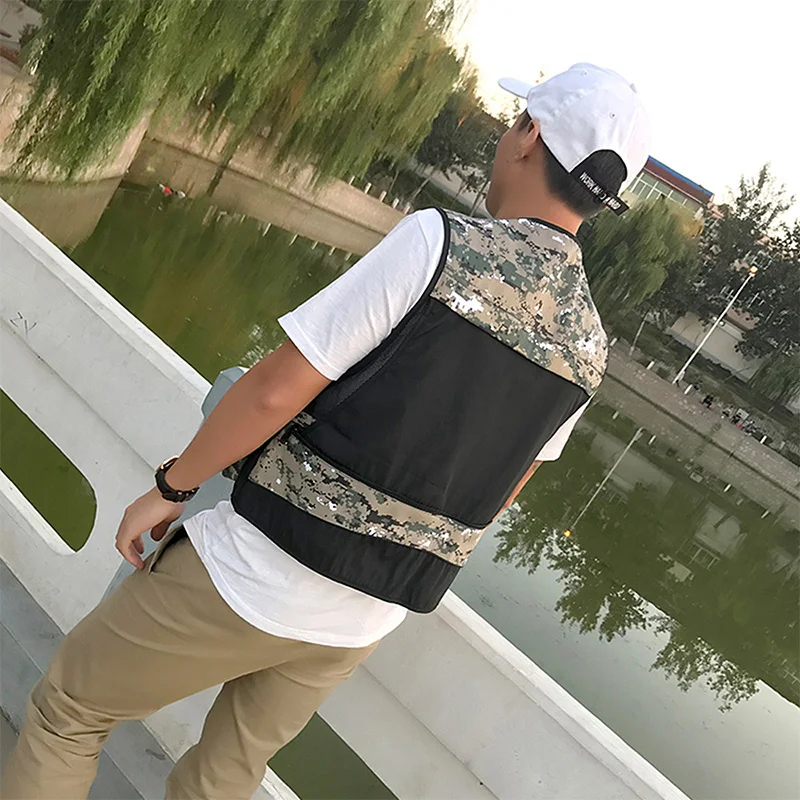 Жилет для рыбалки без рукавов сетчатая рыболовная куртка с множеством карманов