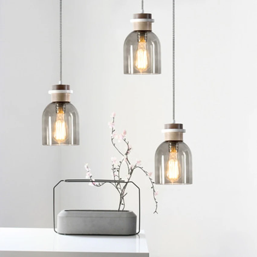 

Retro Industrial LED Glass Pendant Lights Lighting Modern Indoor Loft Cafe Restaurant Decor Hanging Lamp Bedroom Light Fixtures