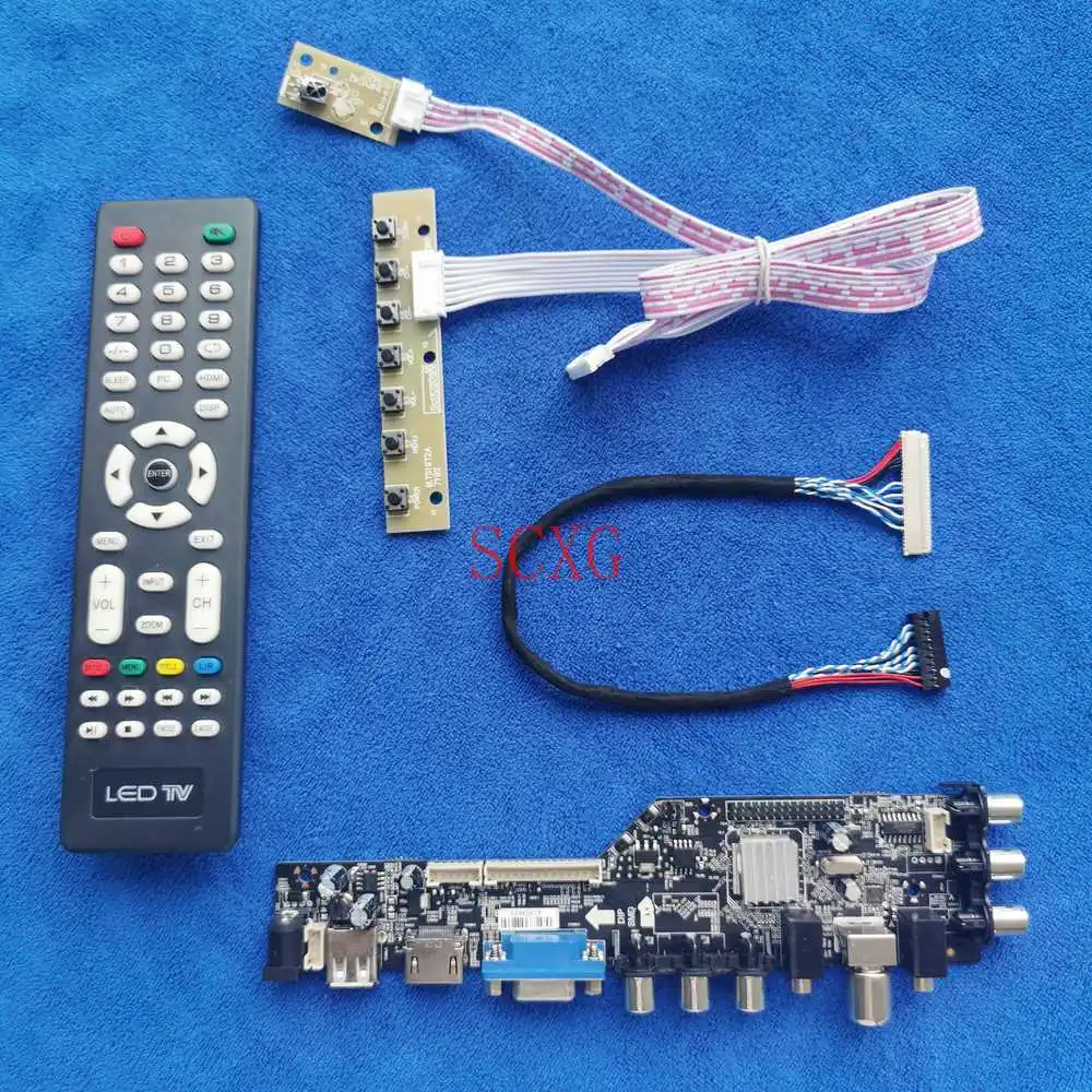 

KIT For HSD121PHW1-A01/A03/B00 LVDS 30 Pin LCD/LED HDMI-compatible USB VGA AV Monitor controller board Digital Signal 1366*768