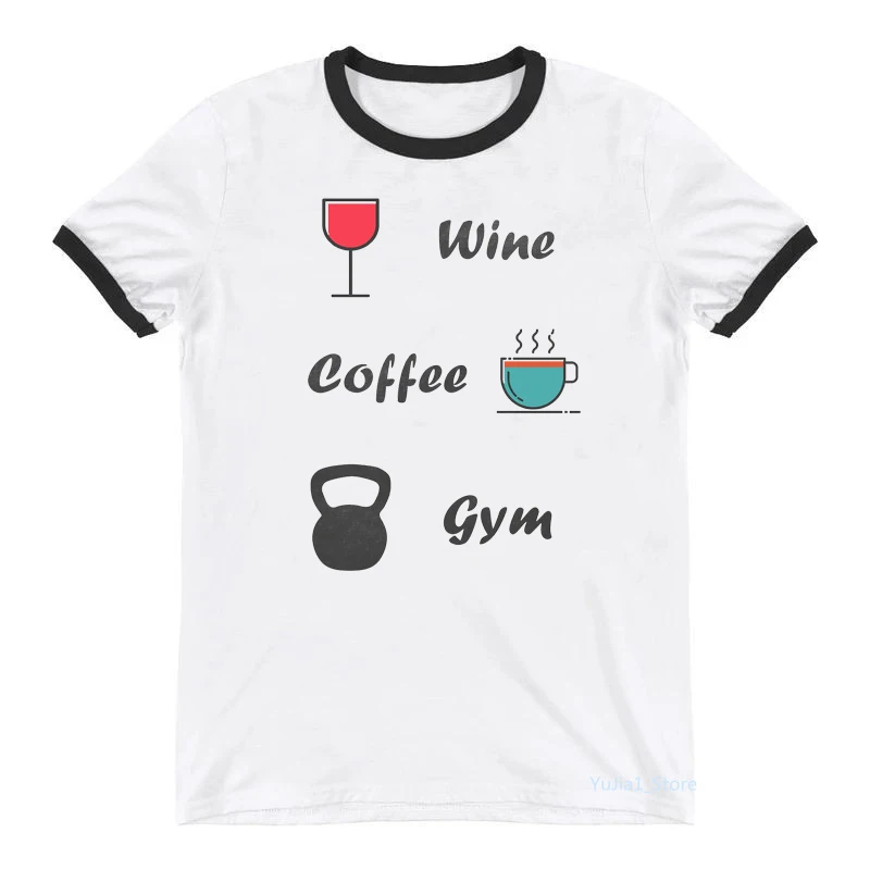 Новейшие забавные спортивные футболки с рисунком вина кофе собак кошек пиццы 90-х