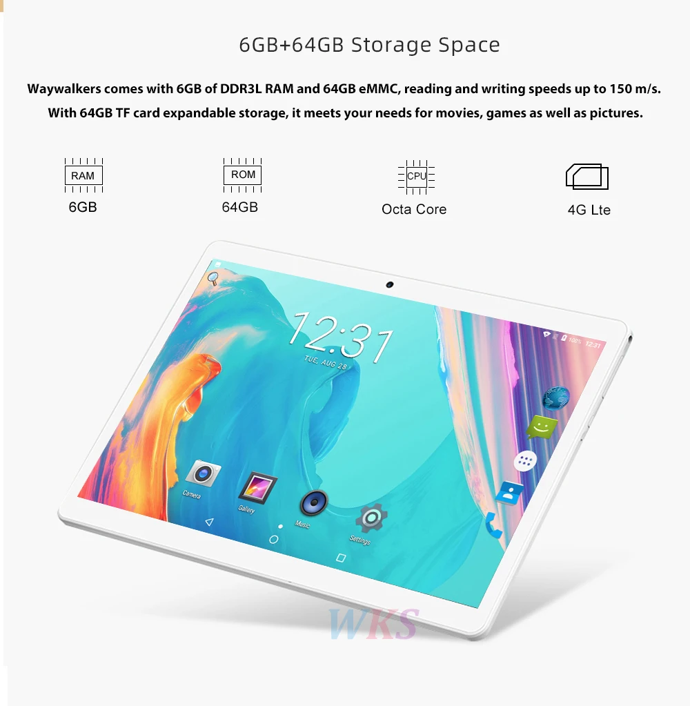 6+ 64 ГБ 10 дюймов 4G планшетный ПК Android 8,0 Восьмиядерный супер планшеты Ram 6 ГБ Rom 64 Гб WiFi gps 10,1 телефон планшет IPS Двойная sim gps