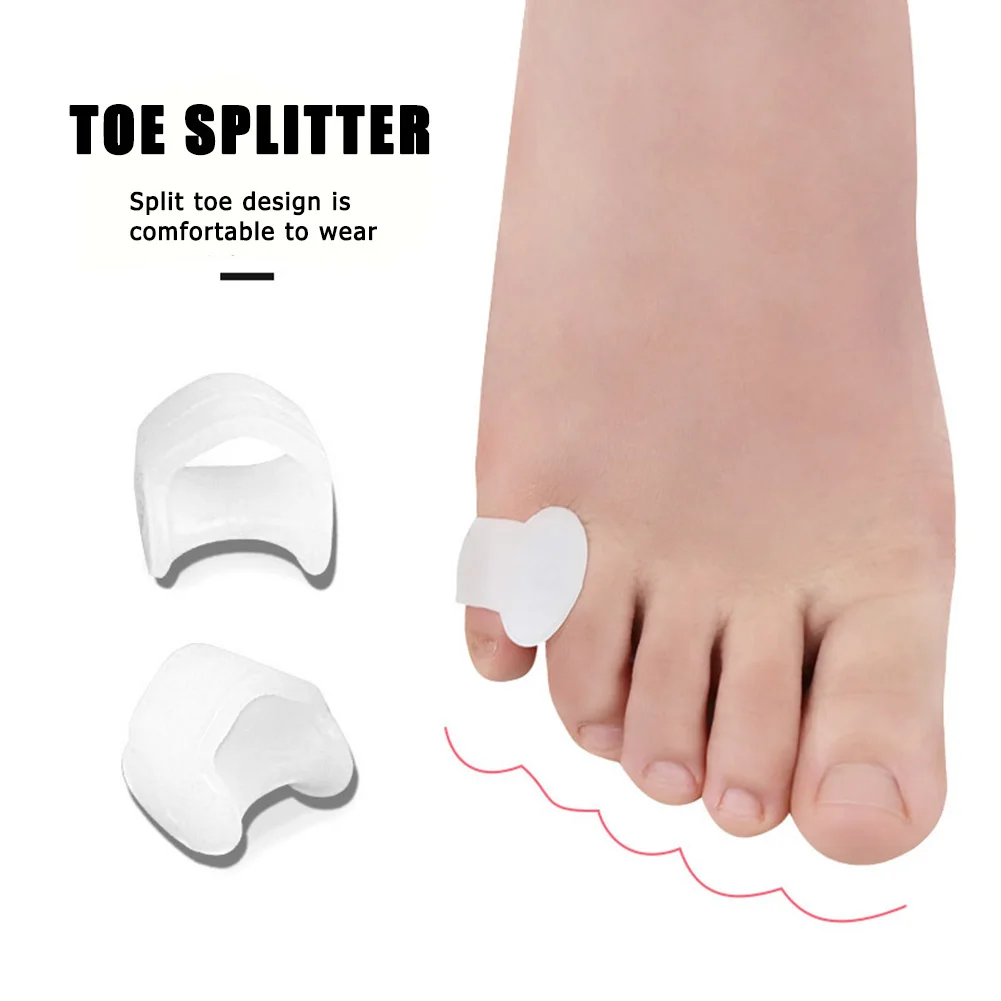 

1 пара, силиконовые разделители для большого пальца стопы, гель для пальцев ног, сепаратор для пальцев ноги, для ежедневного использования