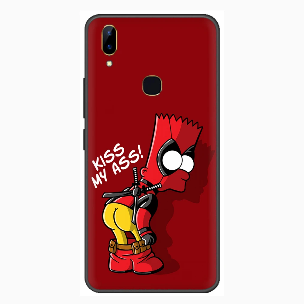 Funny Homer J.Simpson Black Silicone Phone Case for VIVO Y53 Y55 Y81 V5 V7 V9 V11 V15 Pro Y17 Y69 Y71 Y91 Y93 Y66 X9 Y11 U3 Y5S | Мобильные