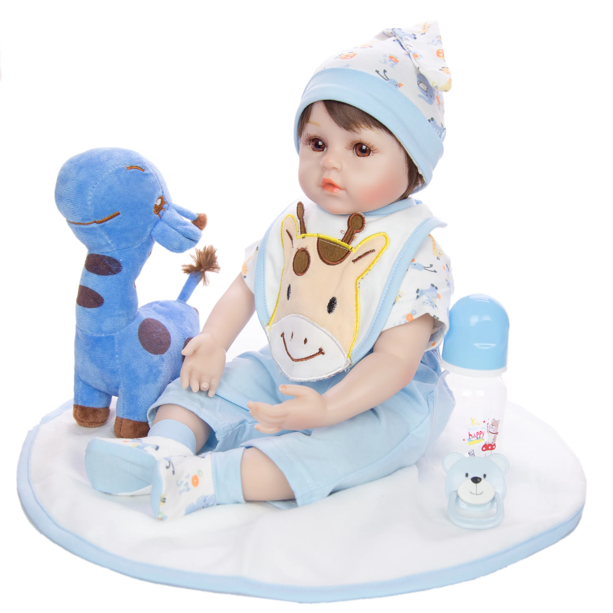 KEIUMI 18 дюймов красивый Menino Reborn Мягкий силикон винил реалистичный Baby кукла 48 см