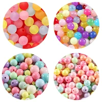 20100300500pcslot 4 12mm multi colors acrylic round beads for diy bracelets necklaces jewelry makings accessories