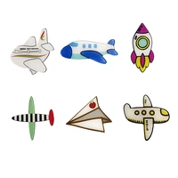 fashion acrylic brooch for women vintage pins for backpacks coat cute cartoon plane lapel pins cute jewelry badge scarf buckle