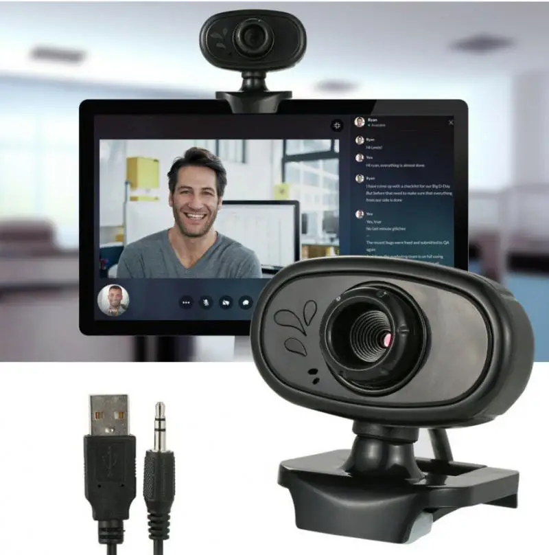 HD веб камера мини компьютер для ПК USB драйвер встроенный двойной микрофон прямой