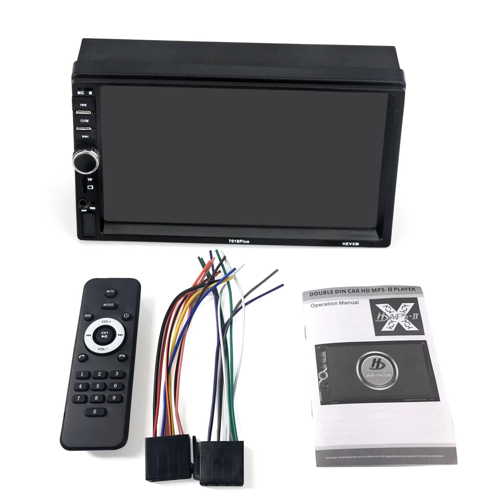 

2 Din Car Radio 7inch Universal Multimedia Player HD Bluetooth MP5 Media TF FM 7018PLUS