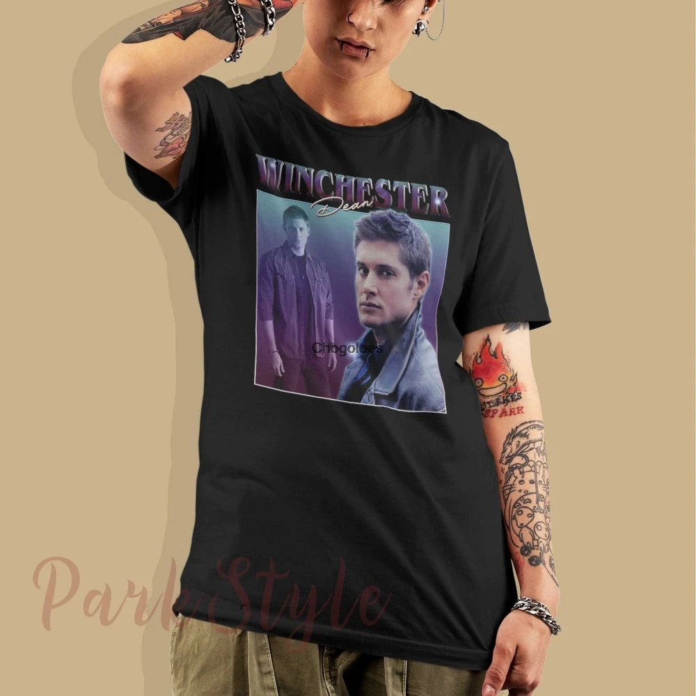 Рубашка Дина винчестера сверхнатуральная ретро-футболка ВИНТАЖНЫЙ ПЛАКАТ в