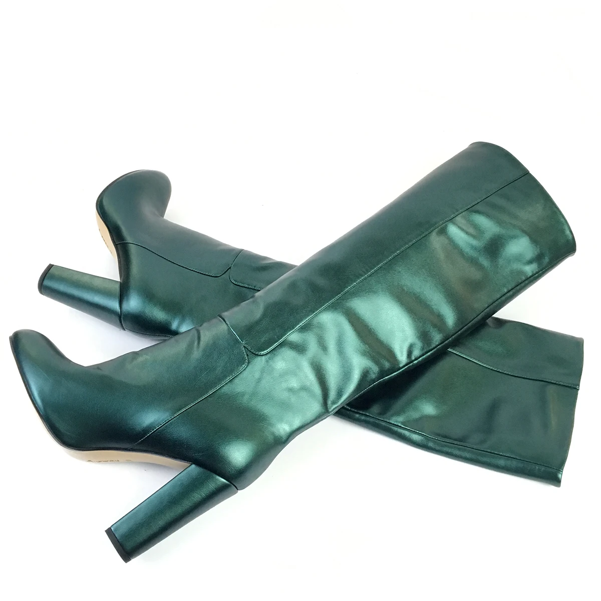 Женские сапоги Сапоги до колена с круглым носком на высоком каблуке Женская