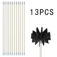 13pcs chimney cleaning kit nylon brush with 12pcs long handle flexible pipe rods chimney fireplaces inner wall cleaning brush