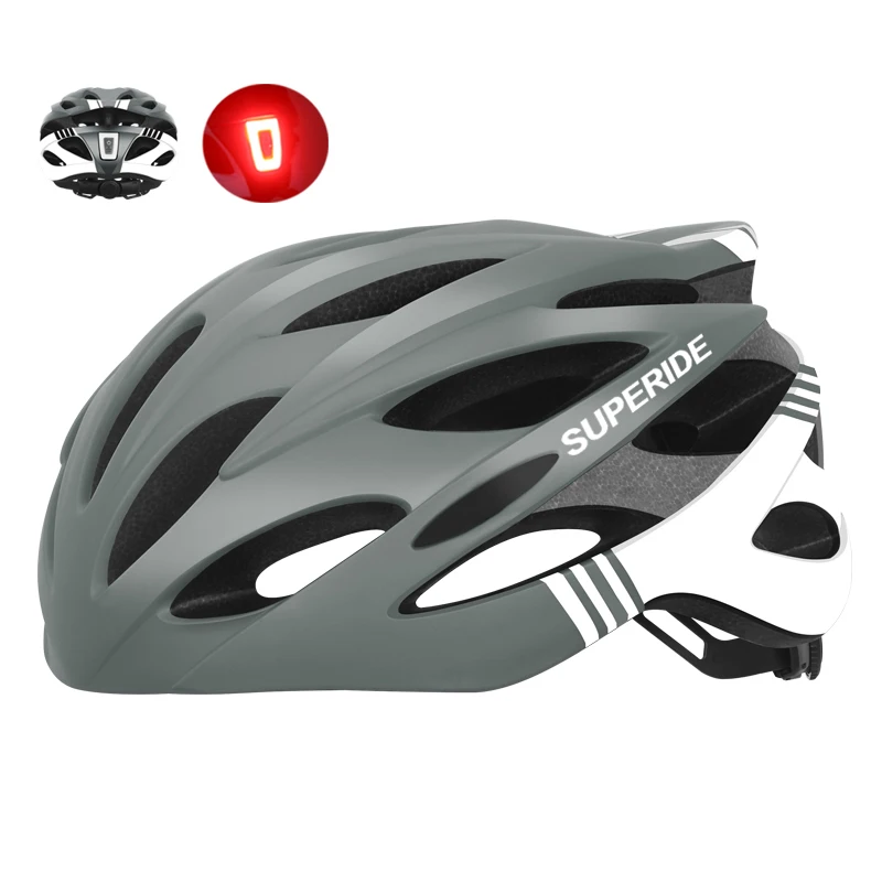 

SUPERIDE Men Women Mountain Road Bike Helmet Integrally-molded MTB Bicycle Helmet Outdoor Riding Cycling Helmet with Rearlight