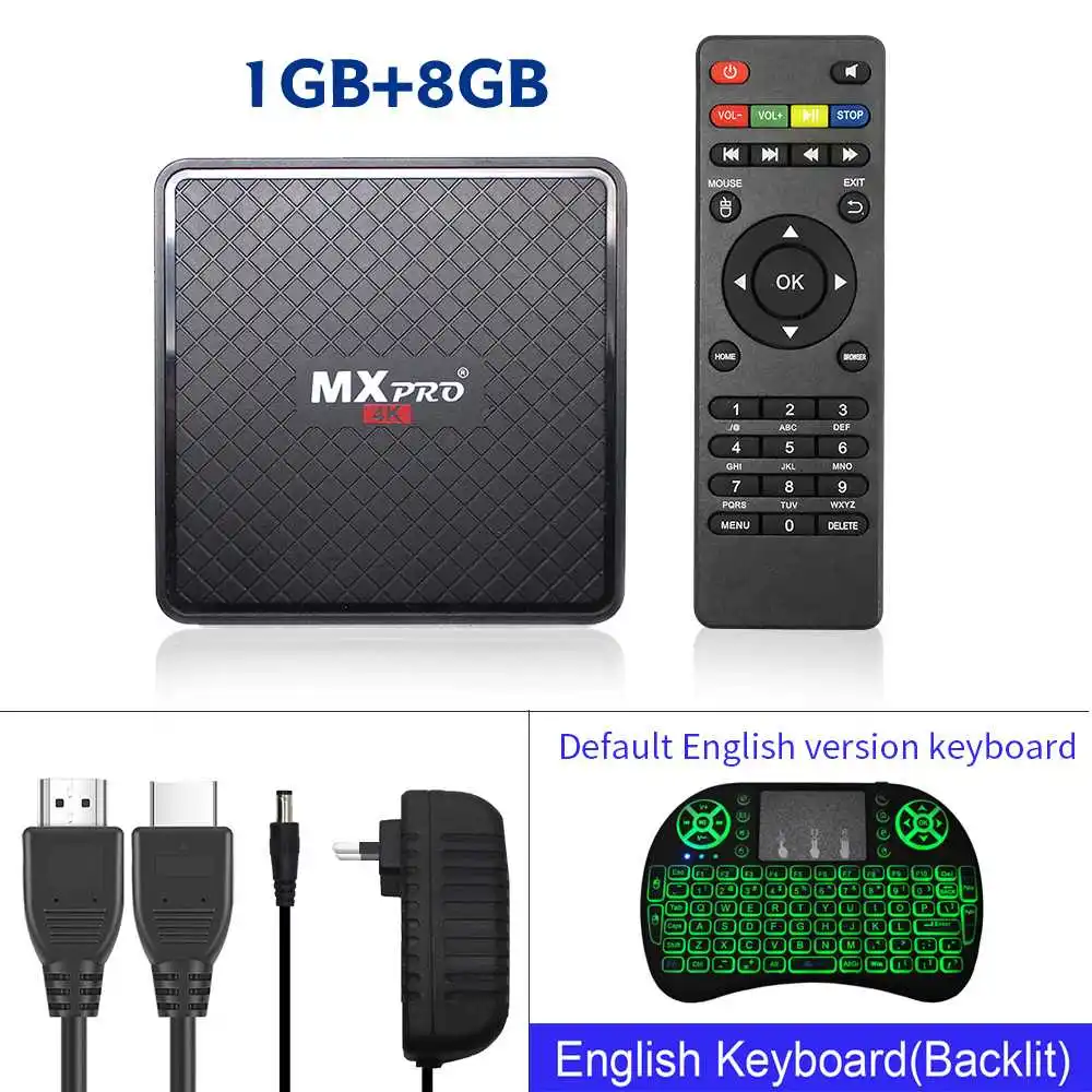 with i8EN Французский Android Smart 4K UHD tv Box Арабский IP tv подписка 8G rom H.265 США Великобритания Live VOD m3u smart tv IP tv box+ V96s tv box - Цвет: with i8EN