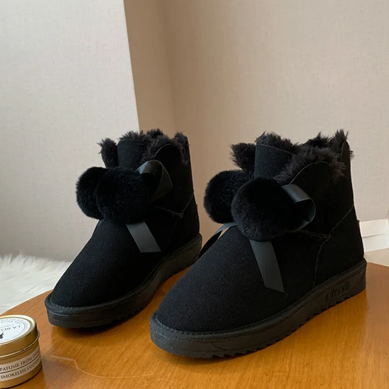 

Women's Snow Boots Thick Wool Warm With Cotton Shoes Plus Size Women's Boots Ladies Fashion Casual Shoes winter Casual U11-30