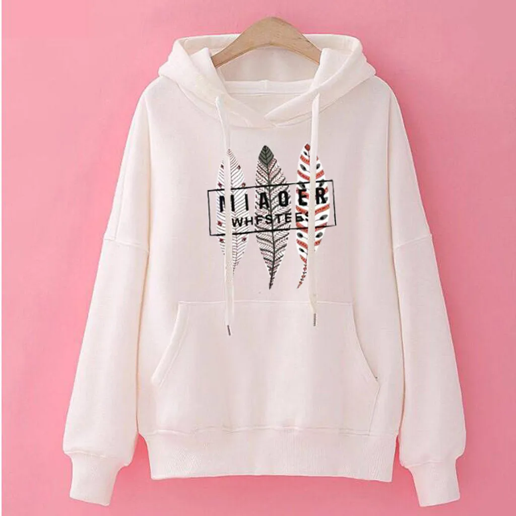 2019 Повседневное Для женщин уличном японском стиле однотонные толстовки с