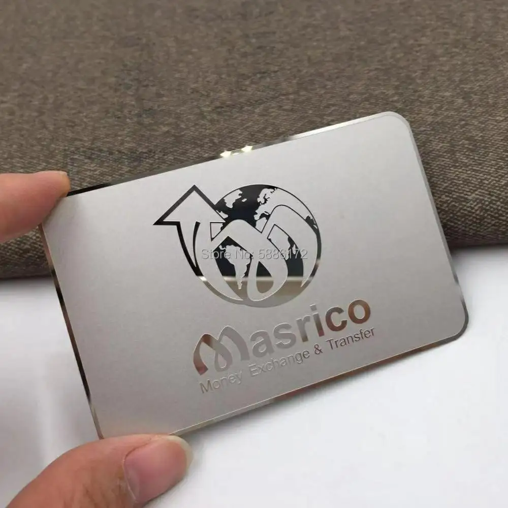 

Новое поступление! Высокое качество 304 нержавеющая сталь Материал зеркальная нержавеющая сталь визитная карточка