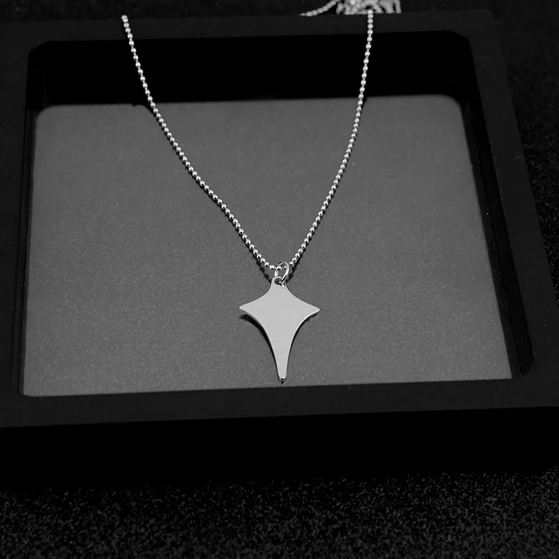 Высокое качество Титановая сталь звезда ниспадающее ожерелье на шею для женщин