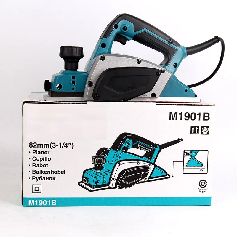 Makita Woodworking Electric Planer Woodworking Press Planer Portable 500W Powerful Motor Low Noise Hand Push Electric Planer images - 6